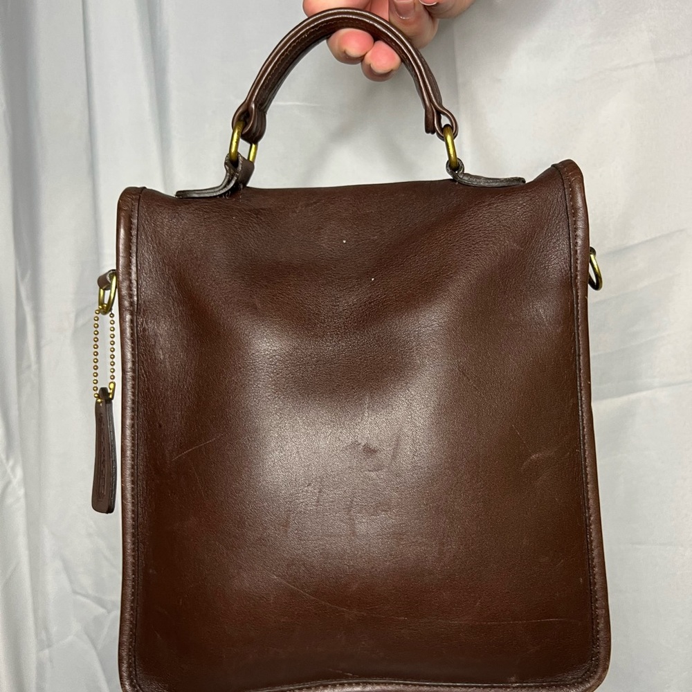 Vintage Brown Leather Coach Station Bag / Crossbody 🤎🎬 - Picture 12 of 16